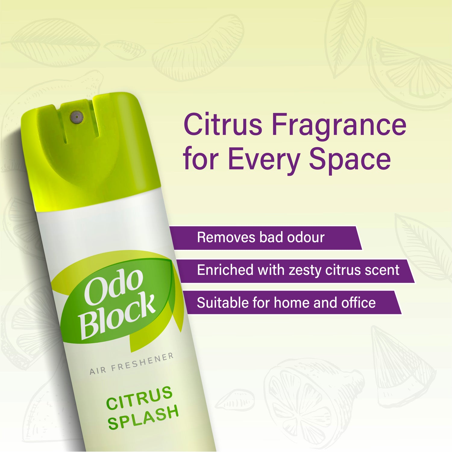 Odo Block Air Freshener (300ml) - Citrus Splash