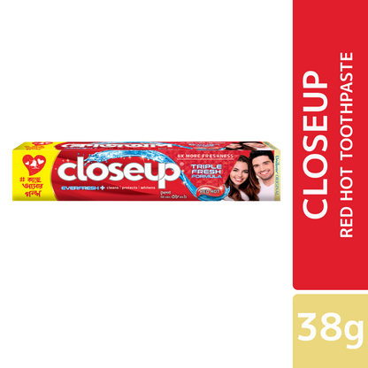 Closeup Toothpaste Red Hot