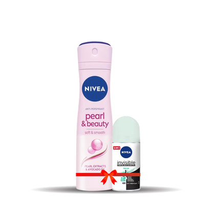 Buy Nivea Body Spray Pearl &amp; Beauty and Get (Roll On Invisible Black &amp; White 25ml Free)