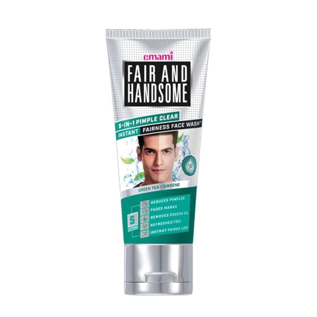 Emami Fair and Handsome 5-IN-1 Pimple Clear Instant Radiance Face Wash (50gm)