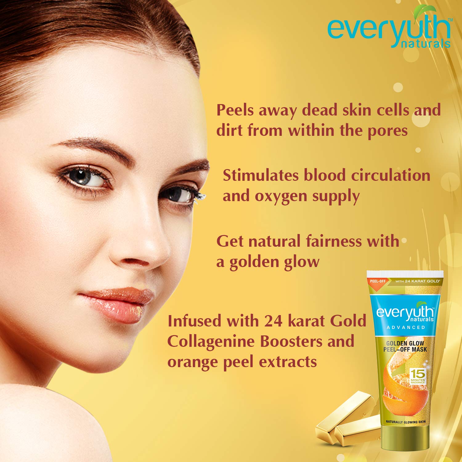 Everyuth Golden Glow Peel Off Mask