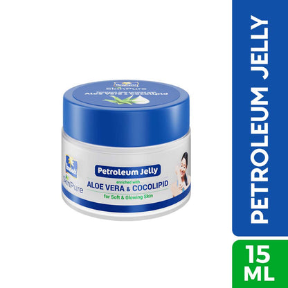 Parachute SkinPure Petroleum Jelly Enriched with Aloe Vera &amp; Cocolipid, For Soft, Glowing Skin, Dry Skin &amp; Lip Repair, Paraben, Sulphate Free