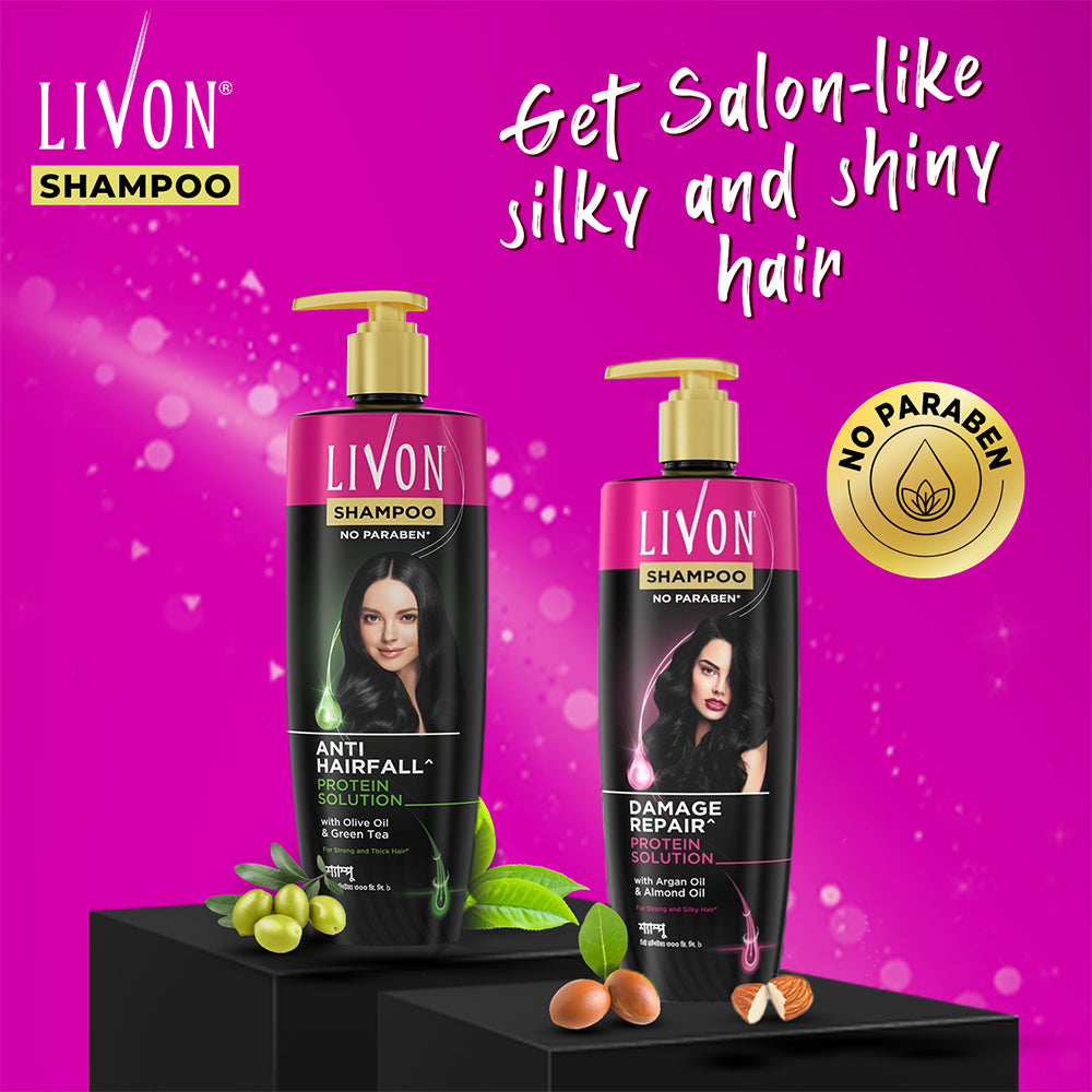 Livon Damage Repair Protein Shampoo 300ml &amp; Livon Hair Serum 100ml