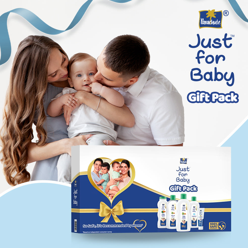 Parachute Just for Baby - Baby Gift Box 450ml (Powder + Oil + Lotion + Wash + Face Cream)