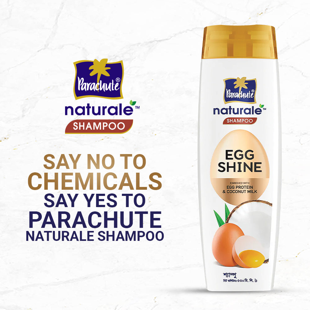 HAIR CARE BUNDLE - Parachute Naturale Shampoo Egg Shine 330ml &amp; Parachute Hair Oil Advansed Enriched Coconut 275ml