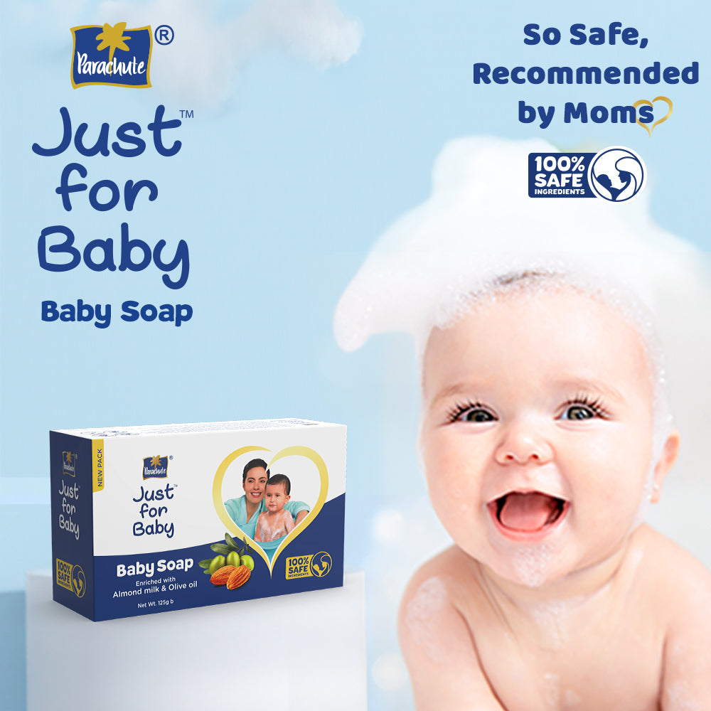 Parachute Just for Baby - Baby Soap 75g Pack of 3 Combo (75g x 3)