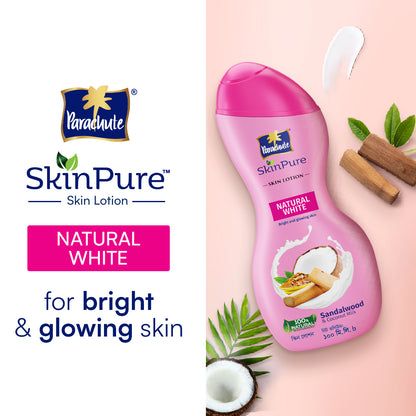 Parachute SkinPure Skin Lotion Natural White 300ml (100ml Natural Moisture Lotion Free)