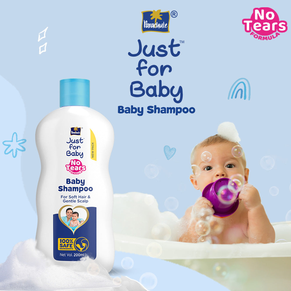 Parachute Just for Baby - Baby Shampoo 200ml (Baby Soap 75g Free)