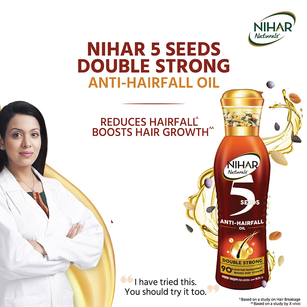 Nihar 5 Seeds Anti-Hairfall Double Strong Oil (100ml)