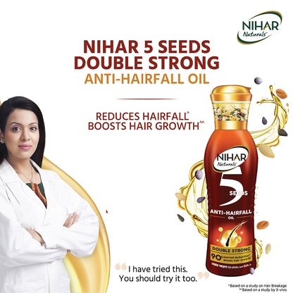 Nihar 5 Seeds Anti-Hairfall Double Strong Oil (100ml)