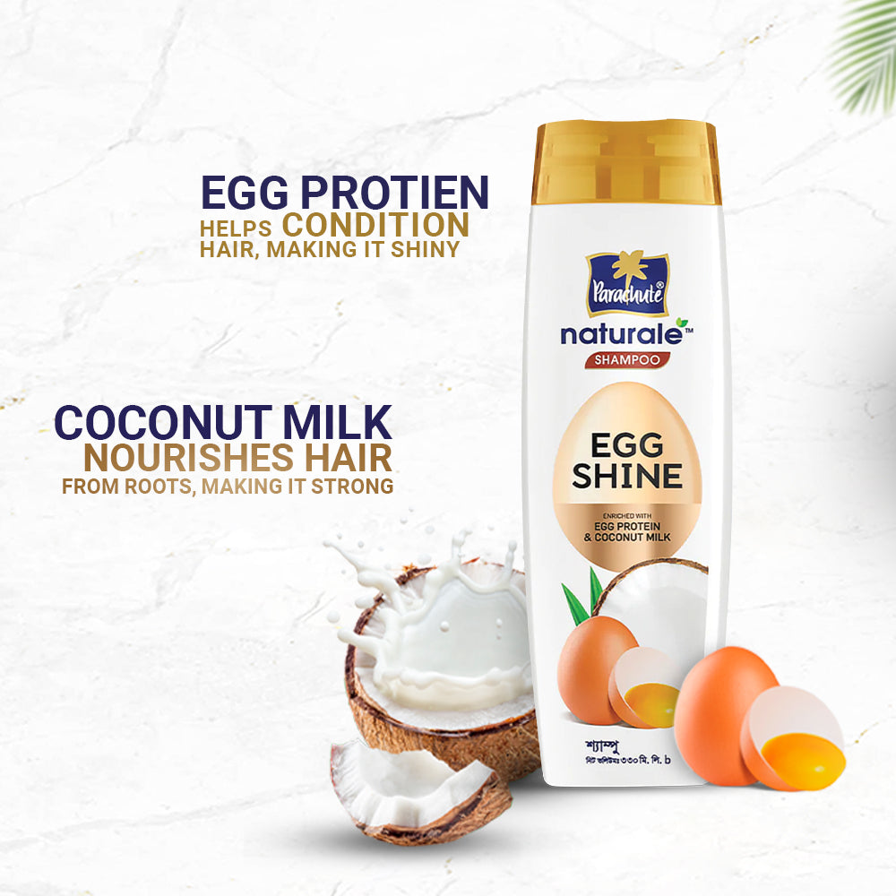 HAIR CARE BUNDLE - Parachute Naturale Shampoo Egg Shine 330ml &amp; Parachute Hair Oil Advansed Enriched Coconut 275ml