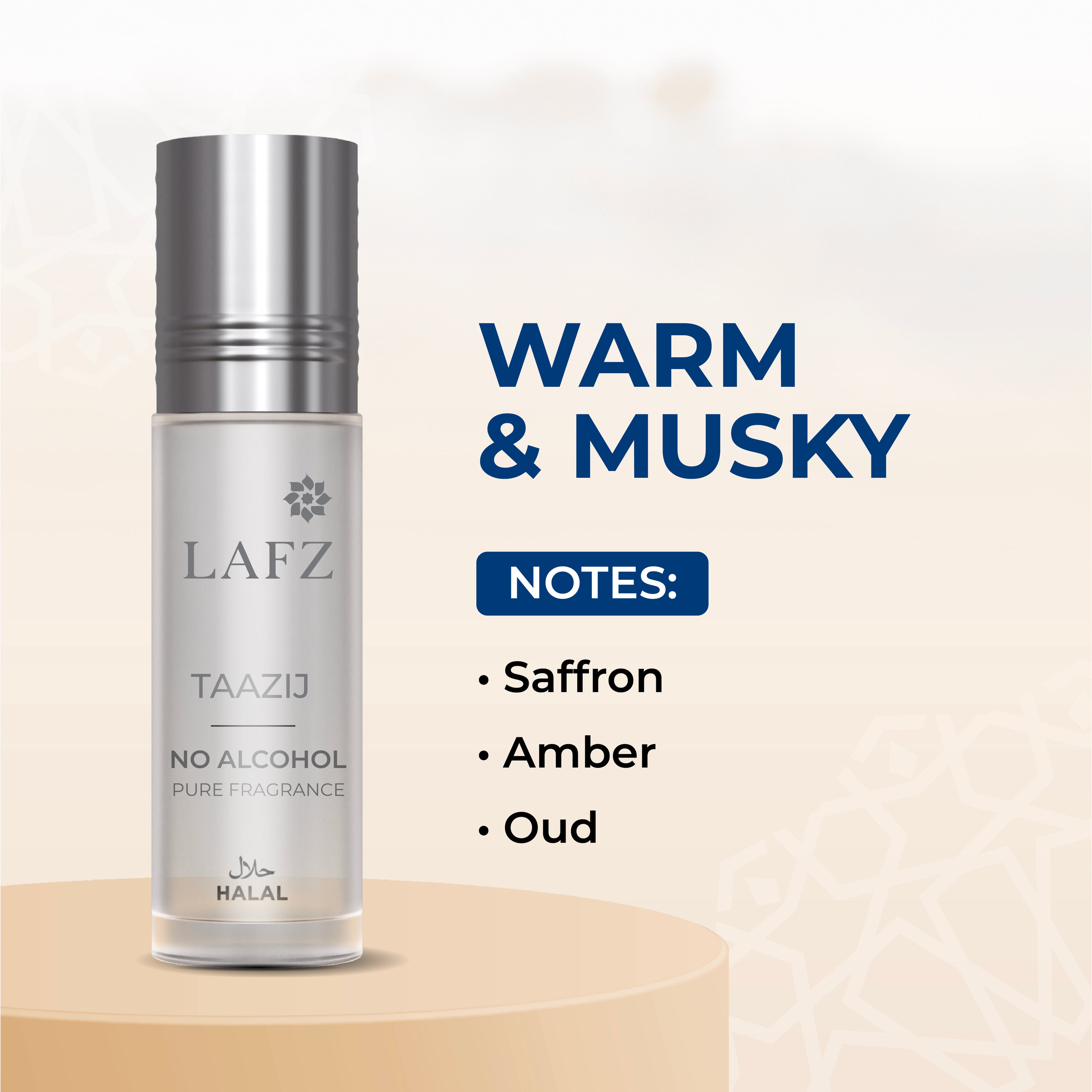 Lafz Pure Fragrance No Alcohol Perfume Roll On (8ml) - Taazij