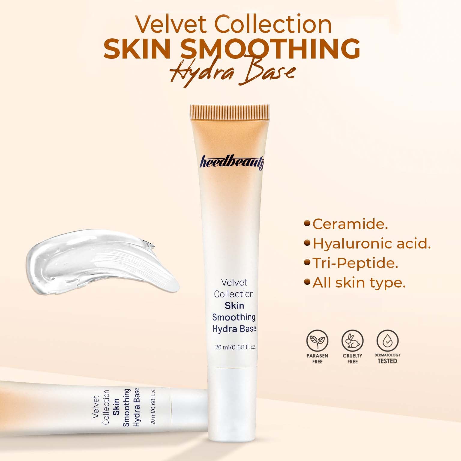 Heedbeauty  Velvet Collection Skin Smoothing Hydra Base (20ml)