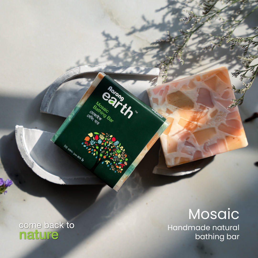 Aarong Earth Mosaic Bathing Bar - Green (100gm)