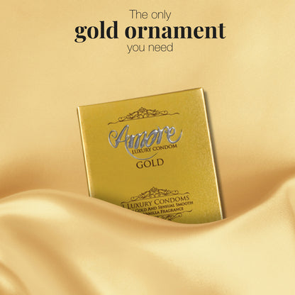 Amore Luxury Gold Condom 3 piece