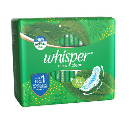 Whisper Ultra Clean Wings Sanitary Pads for Women - XL