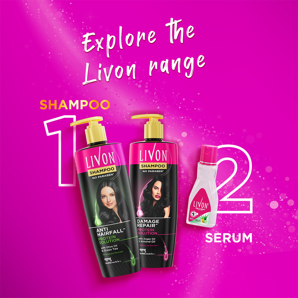 Livon Anti Hairfall Protein Shampoo 300ml &amp; Livon Hair Serum 18ml