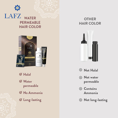 Lafz Permanent Hair Color Cream - Natural Brown (Pack of 02)