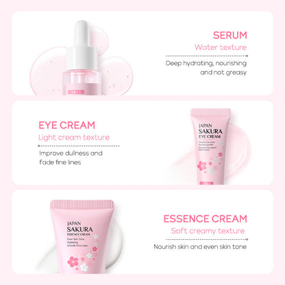 Laikou Sakura Skin &amp; Eye Care Set (3Pcs)