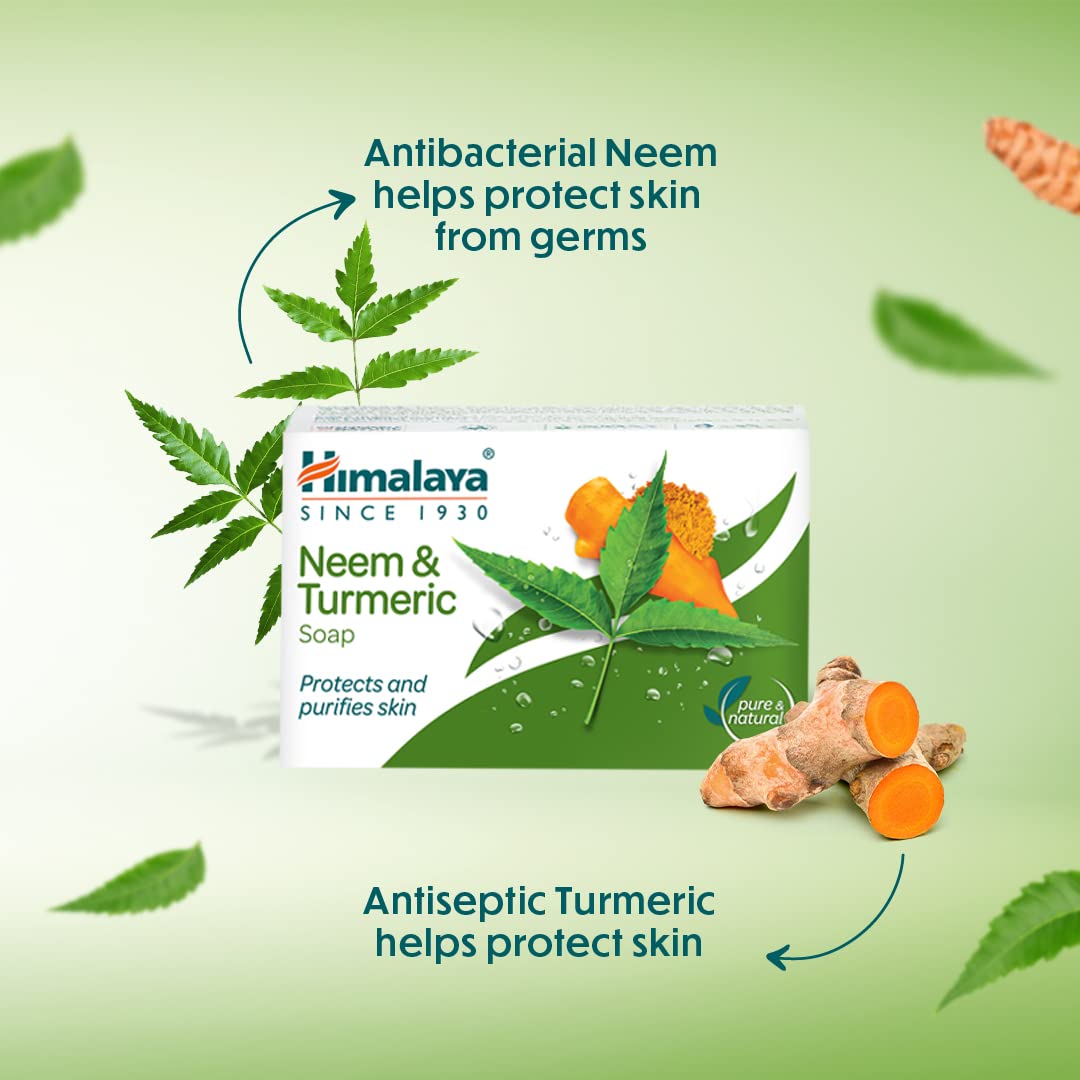 Himalaya Herbals Neem and Turmeric Soap - 125gm (Buy 3 Get 1)