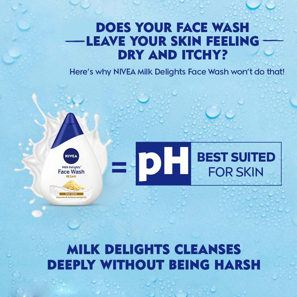 Nivea Milk Delights Face Wash Besan (100ml)