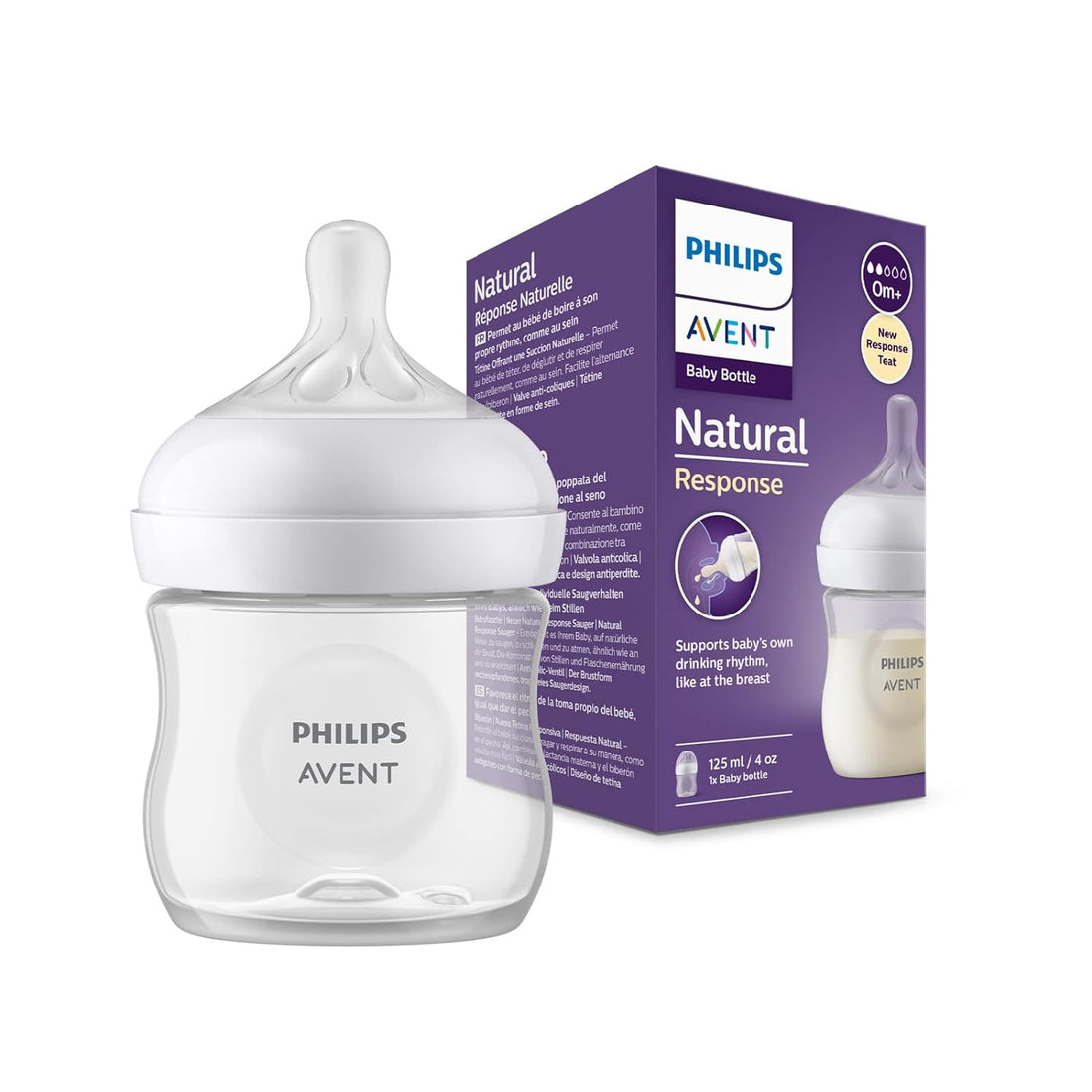 Philips Avent Natural Response Baby Feeding Bottle for Newborns (125ml) 030/10