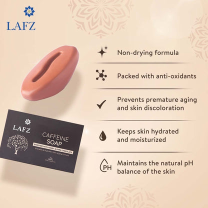 Lafz Caffeine Soap (100gm) - Pack of 02 (India)