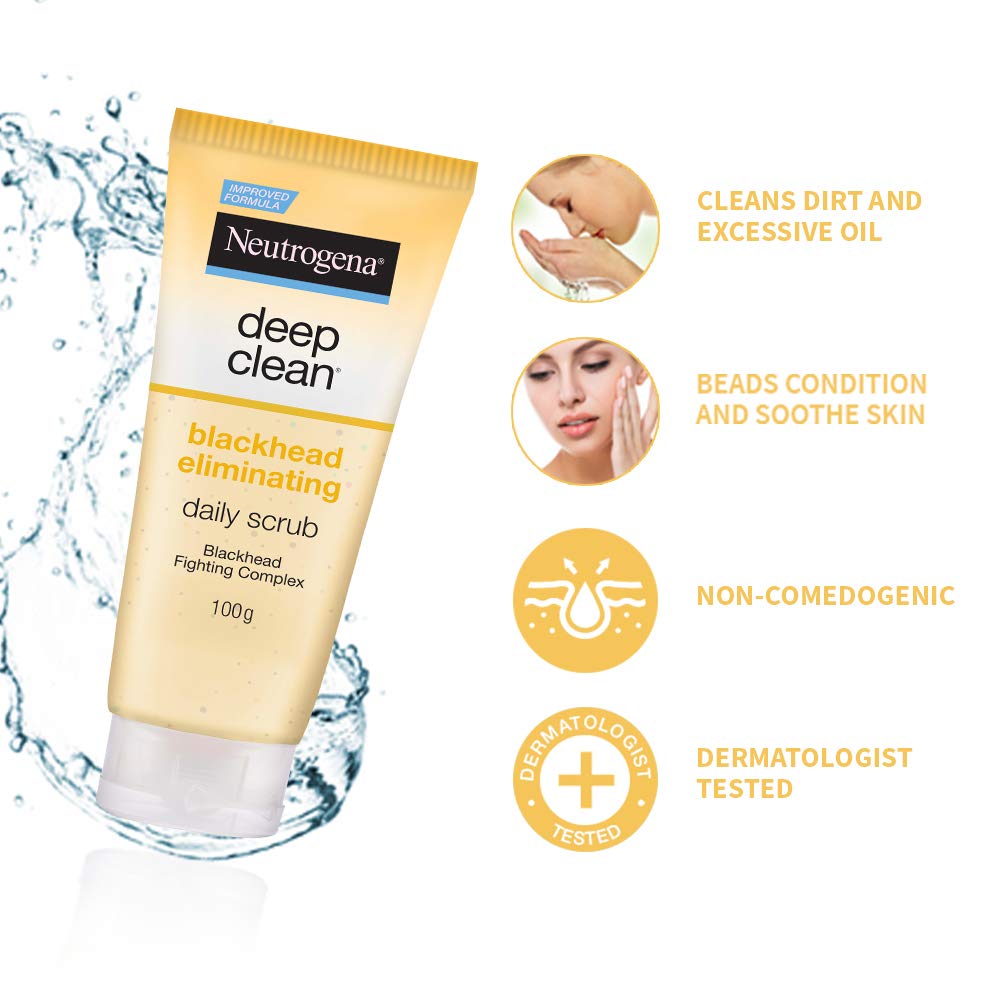 Neutrogena Deep Clean Scrub Blackhead Eliminating Daily Scrub (100gm)