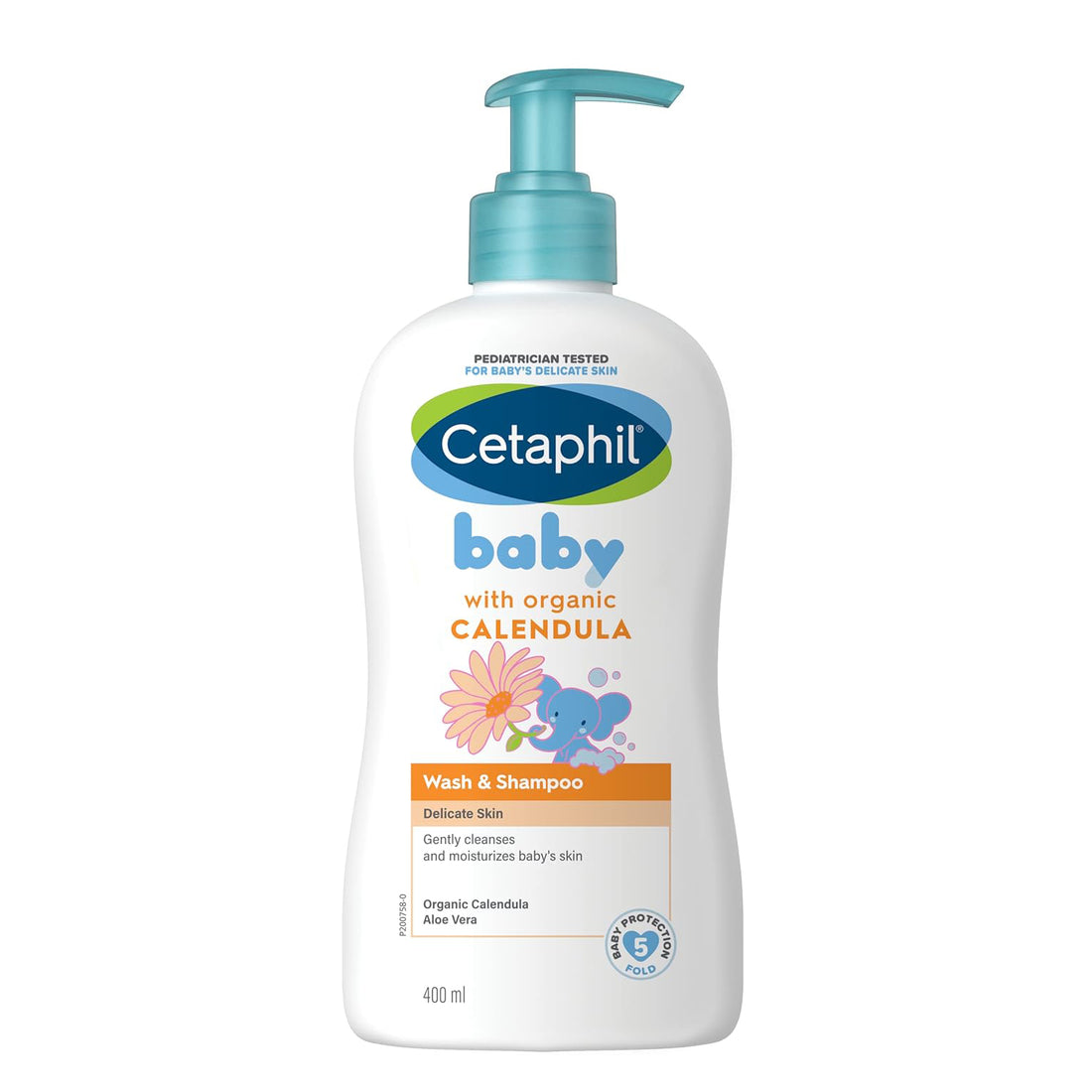 Cetaphil Baby Wash and Shampoo with Natural Calendula (400ml)