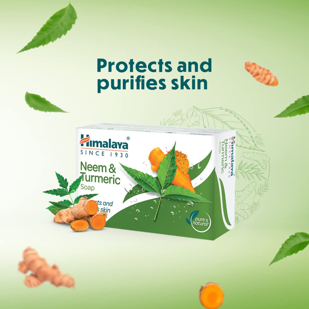 Himalaya Herbals Neem and Turmeric Soap - 125gm (Buy 3 Get 1)