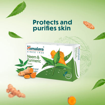 Himalaya Herbals Neem and Turmeric Soap - 125gm (Buy 3 Get 1)