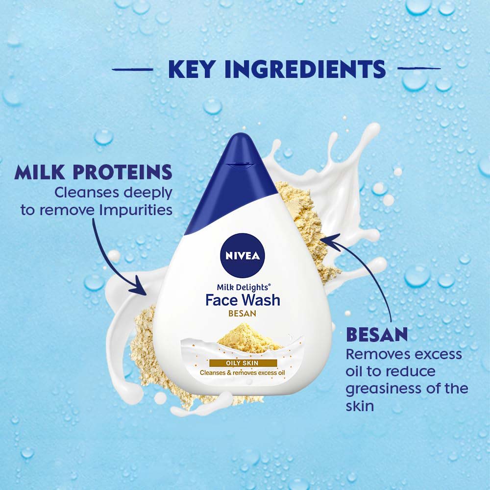 Nivea Milk Delights Face Wash Besan (100ml)