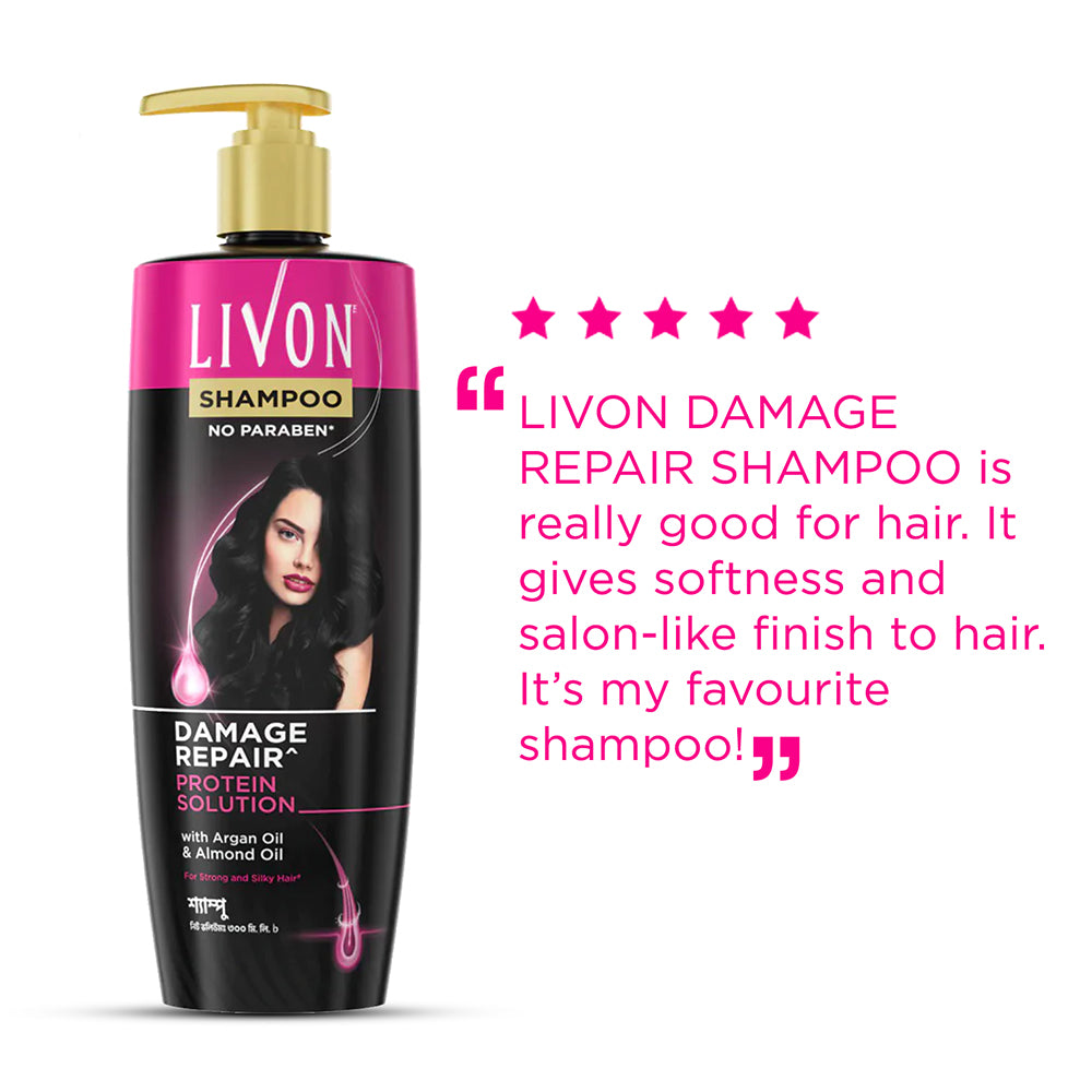 Livon Damage Repair Protein Shampoo 300ml &amp; Livon Hair Serum 18ml