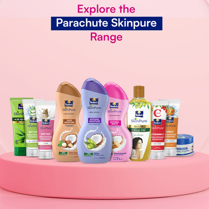 Parachute SkinPure Skin Lotion Natural White 300ml (100ml Natural Moisture Lotion Free)