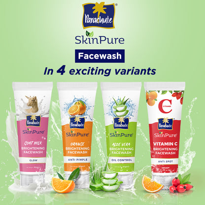 Parachute SkinPure Aloe Vera Brightening Facewash (Oil Control) 50gm (Buy 3 Get 1 Free)