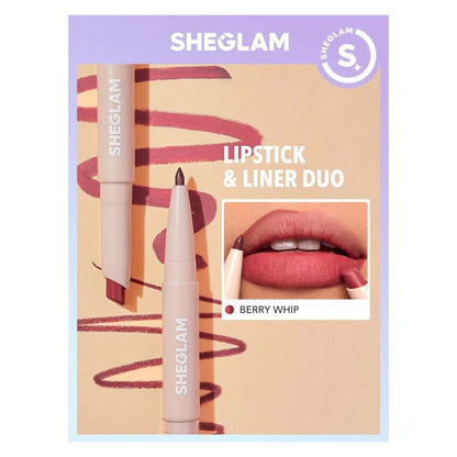 SHEGLAM Glam 101 Lipstick and Liner Duo