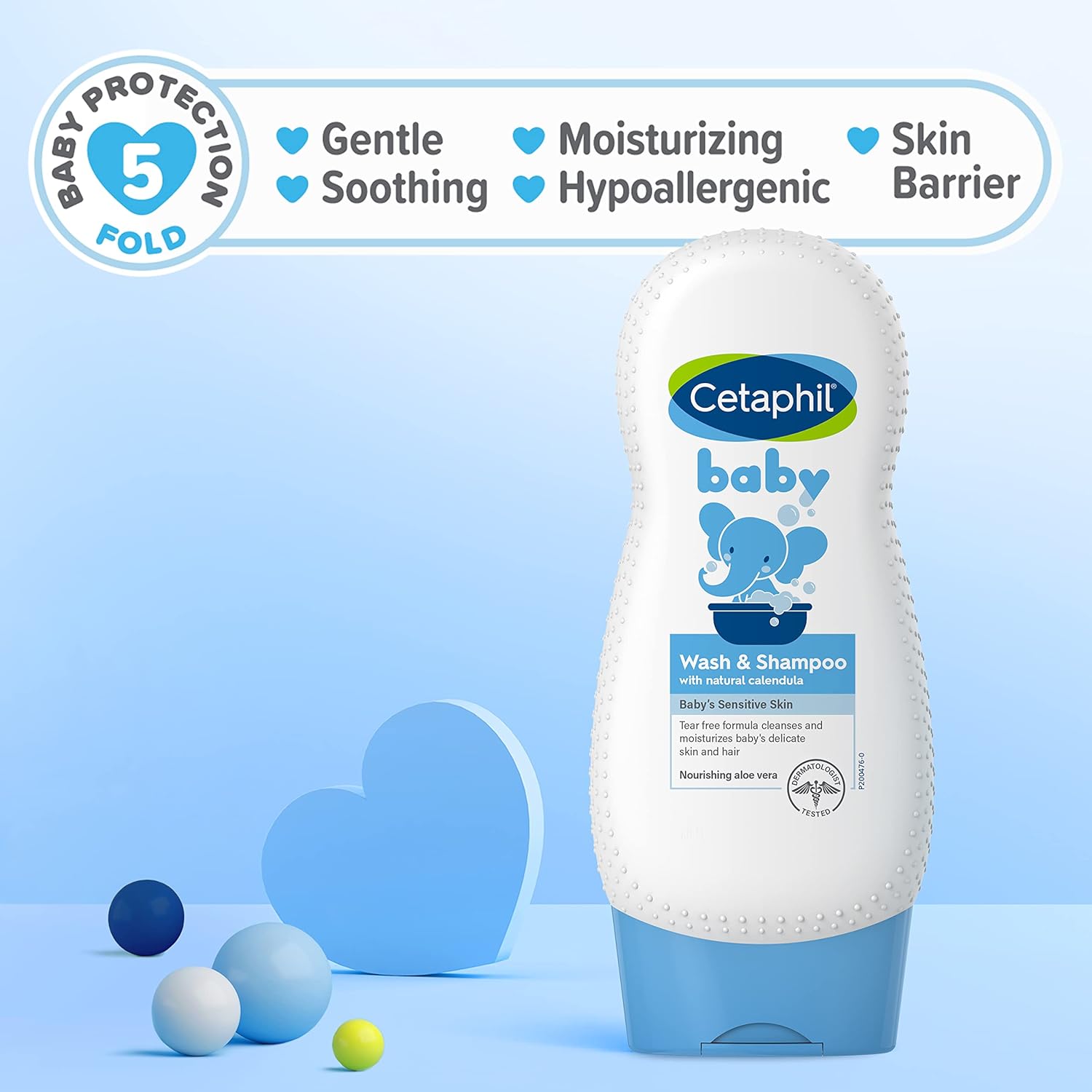 Cetaphil Baby Wash and Shampoo with Natural Calendula (230ml)