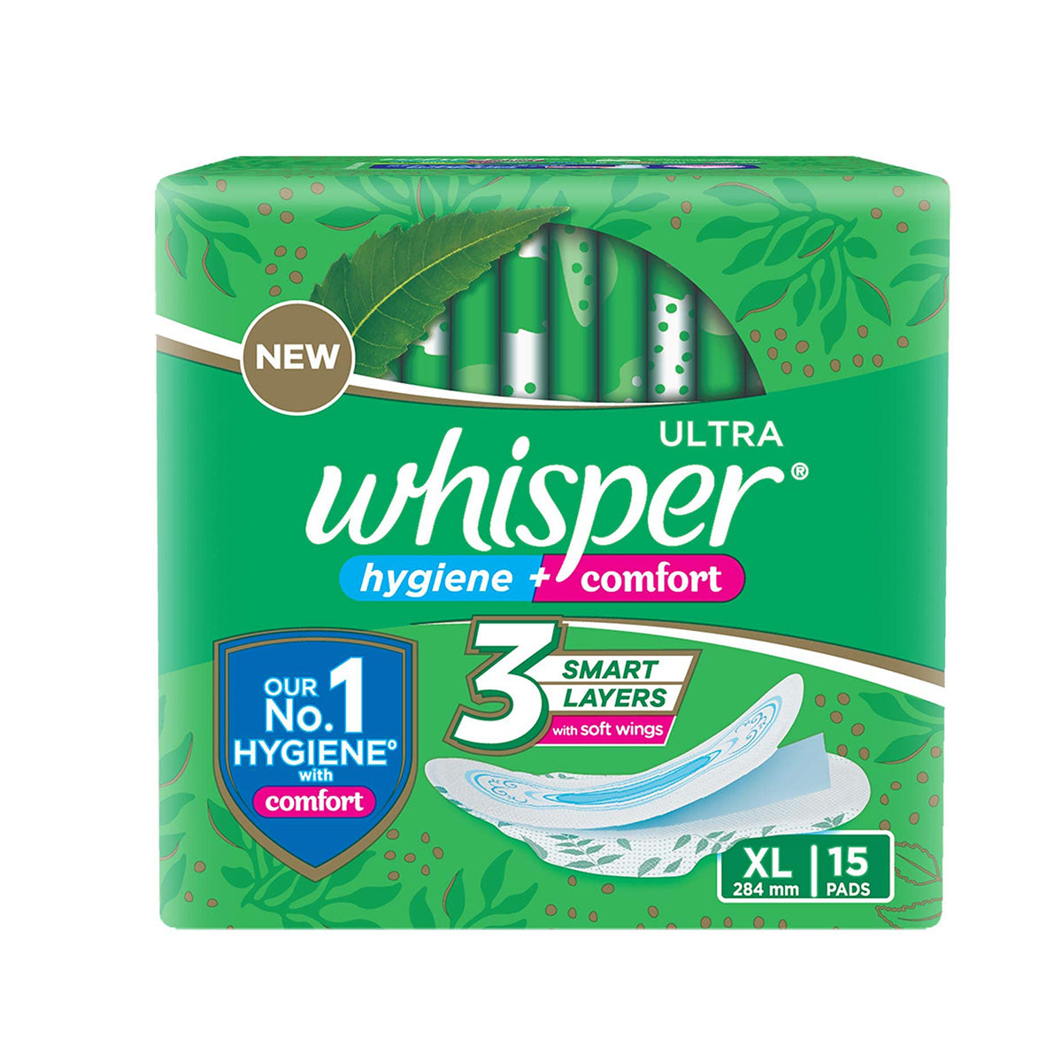 Whisper Ultra Clean Wings Sanitary Pads for Women - XL