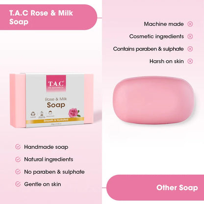 TAC - The Ayurveda Co. Rose and Milk Soap (100gm)