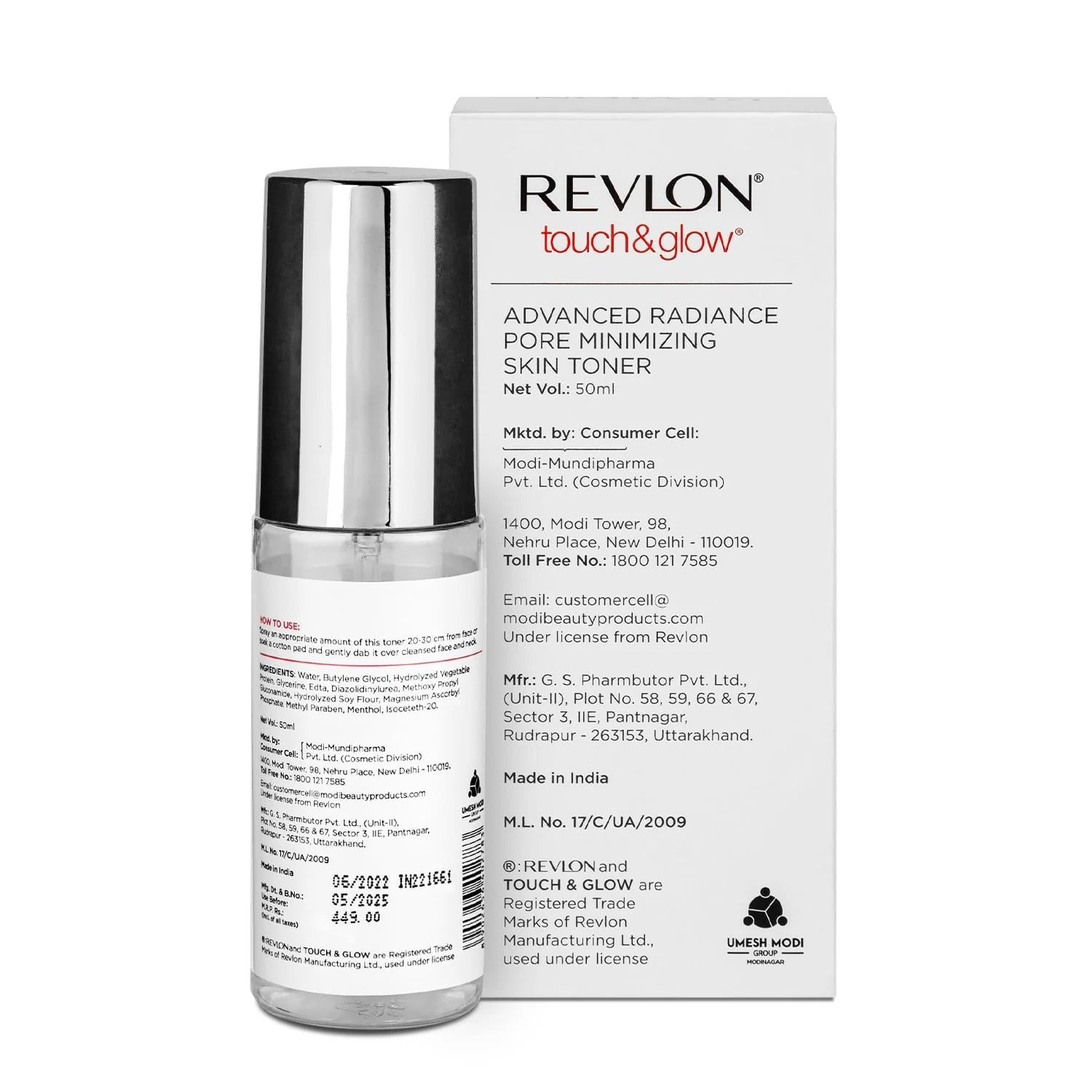 Revlon Touch and Glow Advanced Radiance Pore Minimizing Skin Toner (50gm)