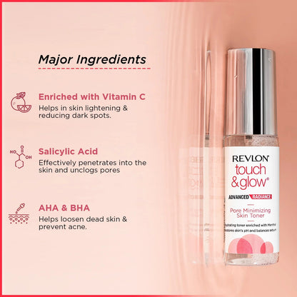 Revlon Touch and Glow Advanced Radiance Pore Minimizing Skin Toner (50gm)