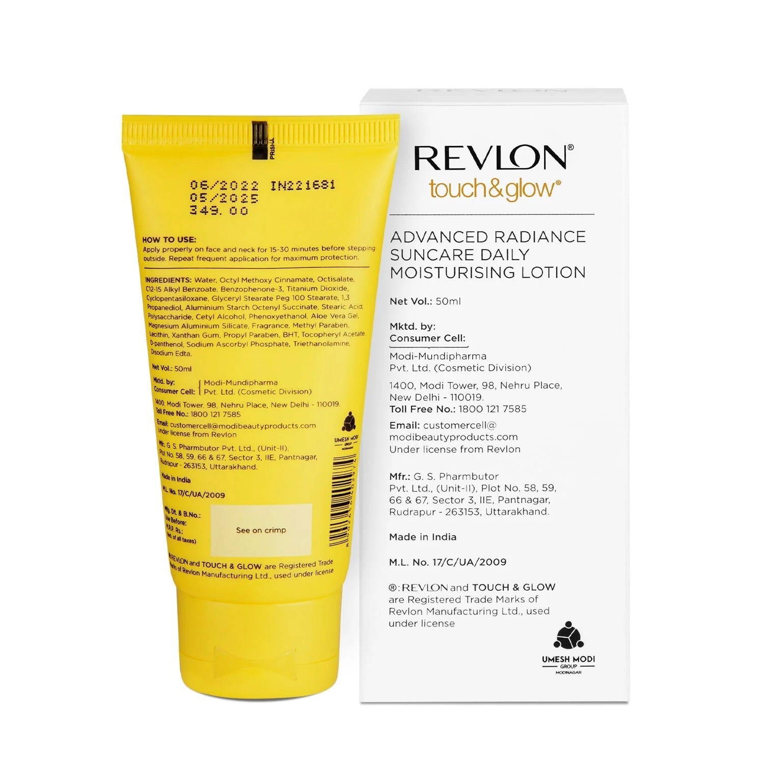 Revlon Touch and Glow Advanced Radiance Sun Care Daily Moisturizing Lotion SPF 30 (50gm)