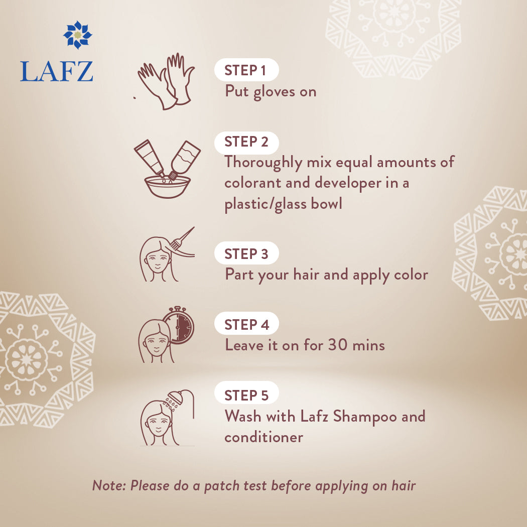 Lafz Permanent Hair Color Cream - Natural Brown (Pack of 02)