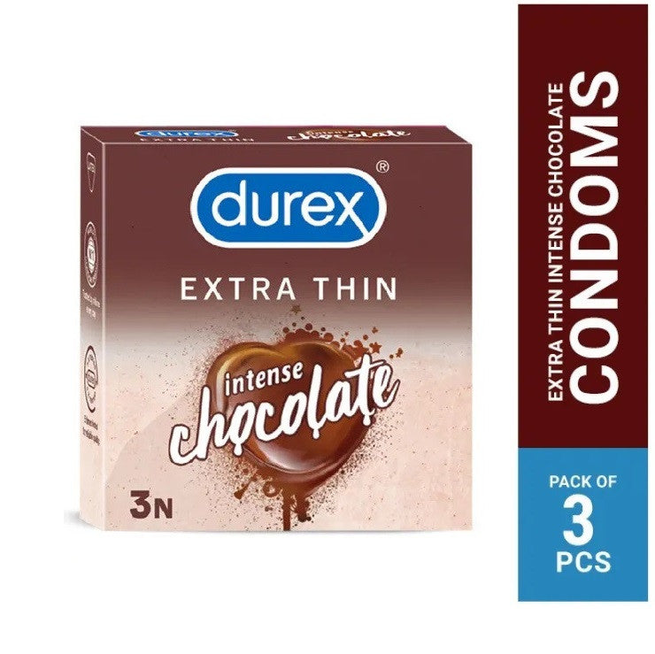 Durex Extra Thin Intense Chocolate Flavoured Condoms - 3pcs