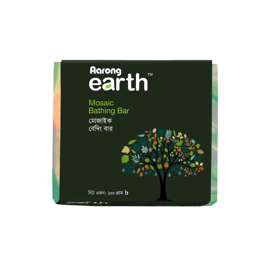 Aarong Earth Mosaic Bathing Bar - Green (100gm)