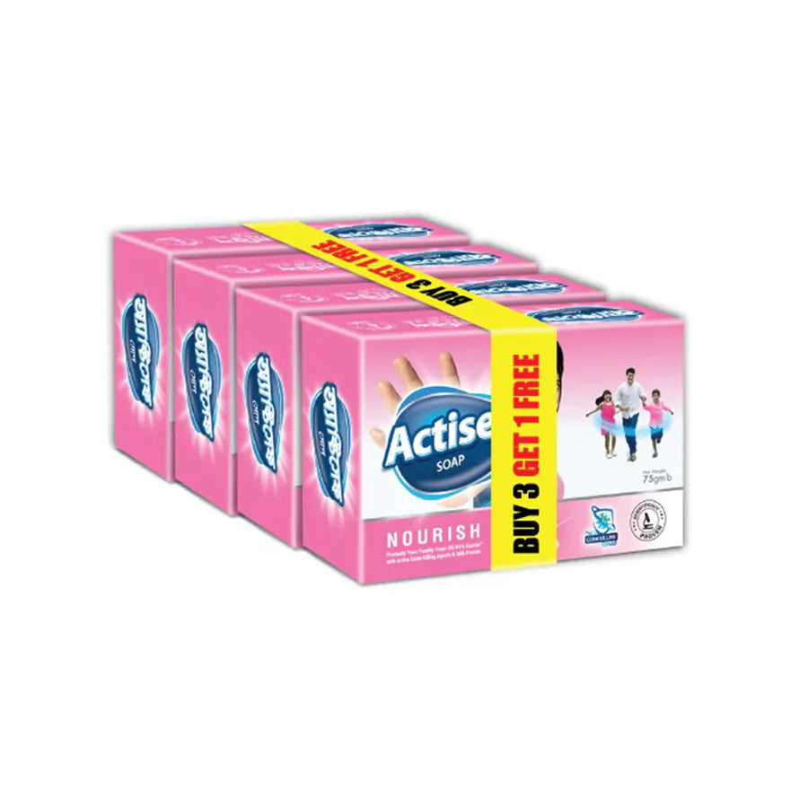 Actisef Nourish Soap 75gm (Buy 3 Get 1)