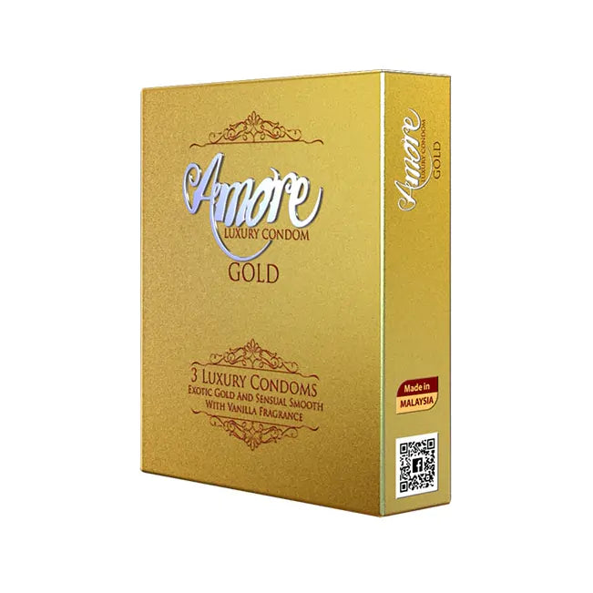 Amore Luxury Gold Condom 3 piece