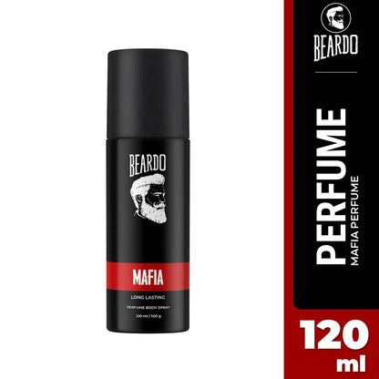 Beardo Special Gift Pack - Beardo Mafia Perfume Body Spray 120ml &amp; Livon Hair Serum 100ml