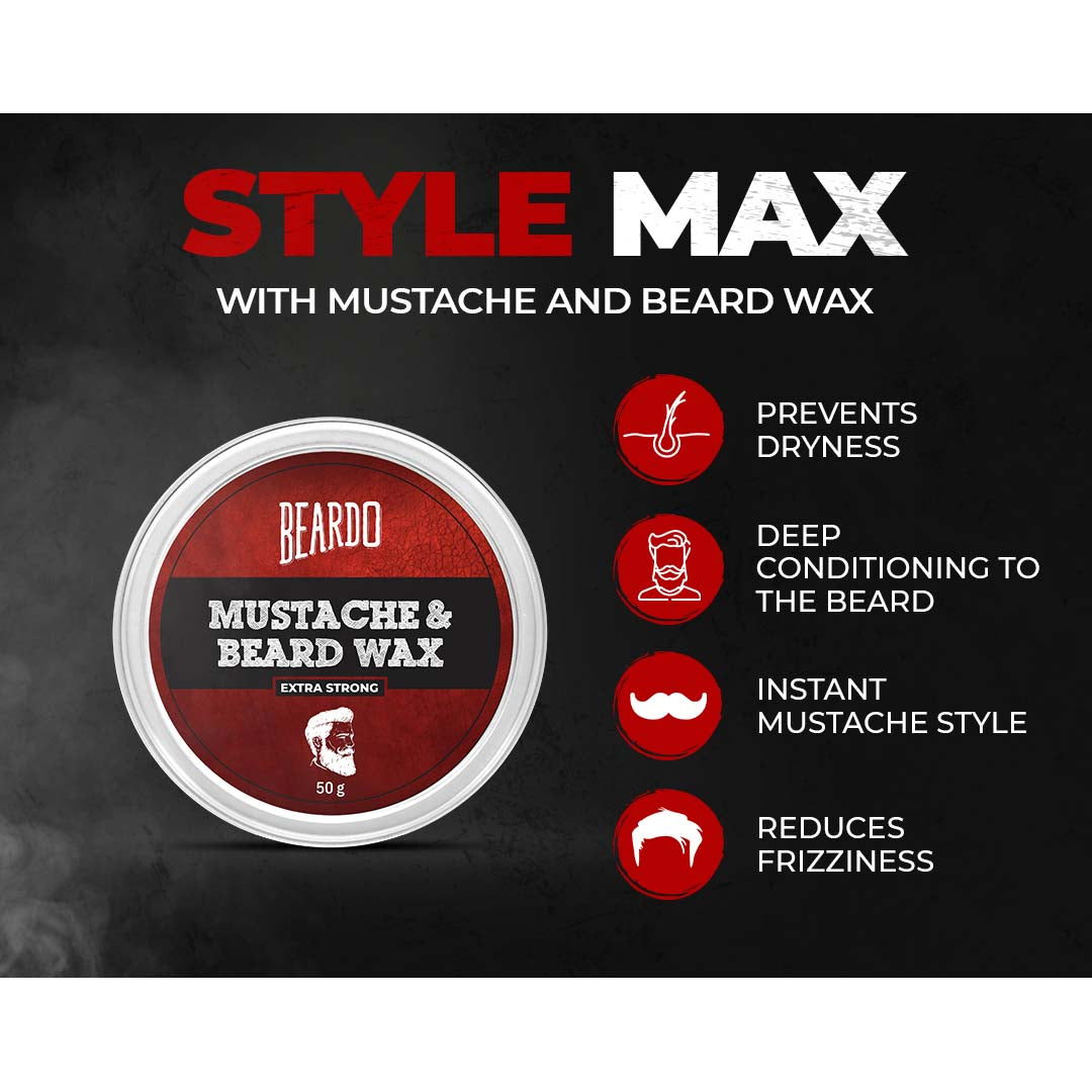 Beardo Beard and Mustache Wax Extra Strong (50gm)