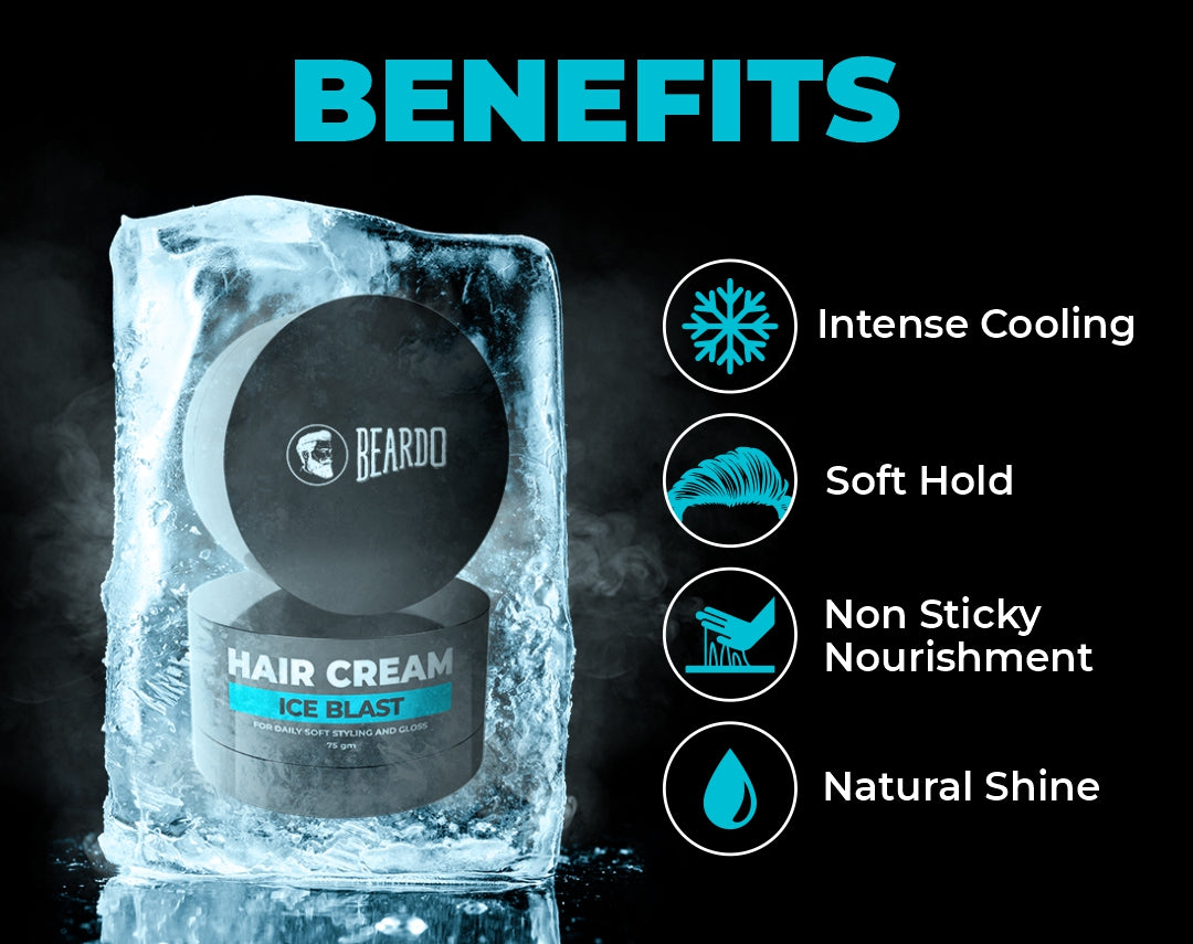 Beardo Ice Blast Hair Cream For Men (75gm)